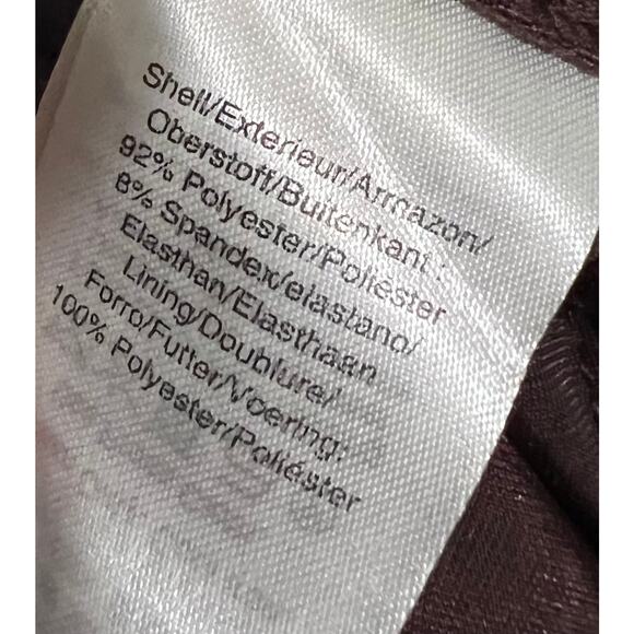 DKNY Women’s Brown Velvet Faux-Wrap Flutter-Sleeve Dress Midi Belted Womens 10 - Picture 12 of 12